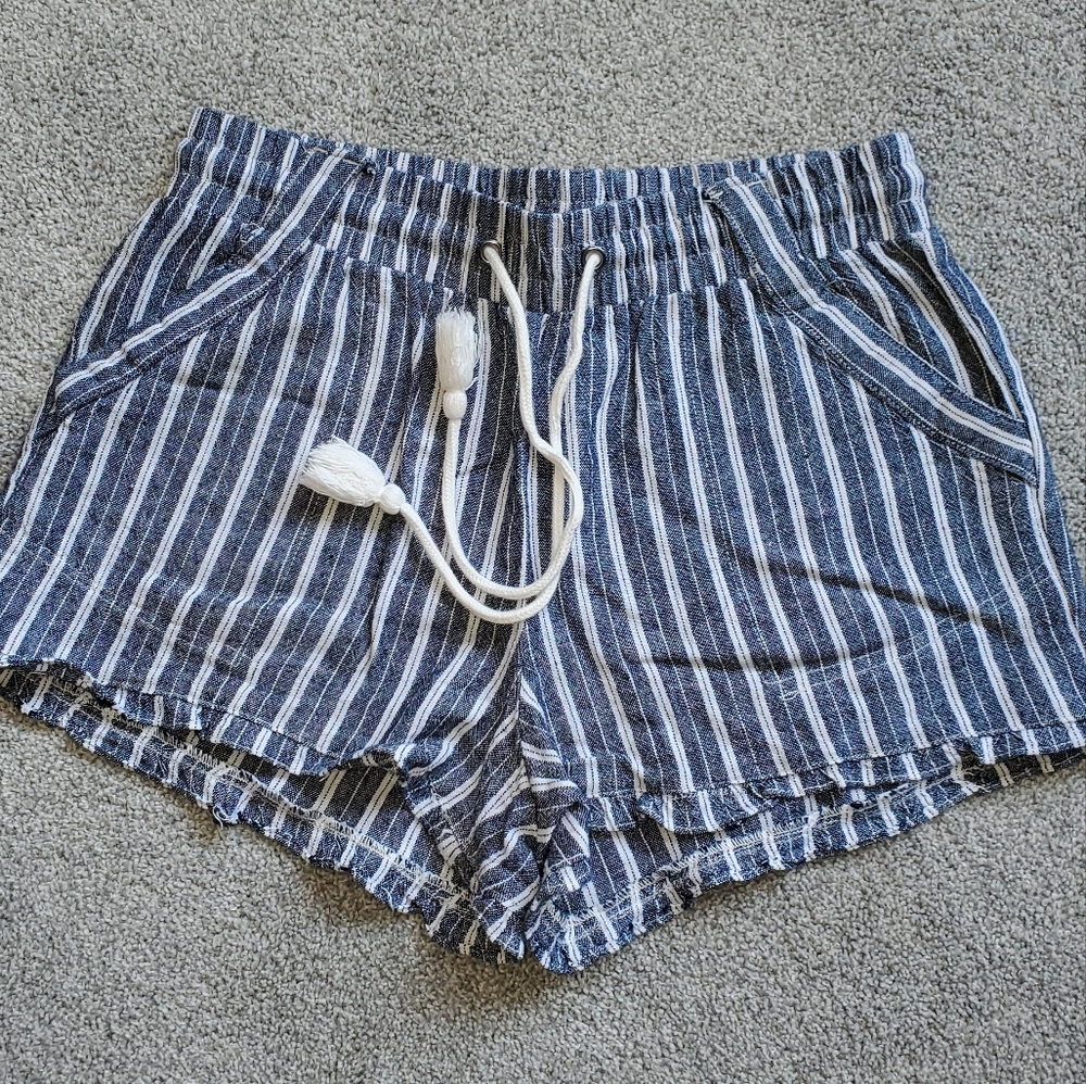 High Rise Striped Shorts